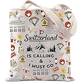 TIIMG Switzerland Lover Handbag Gift Switzerland Is Calling And I Must Go Tote Bag Europe Trip Gift