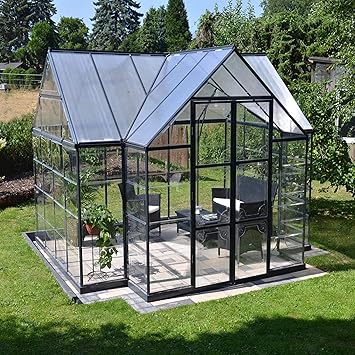 Palram Aluminium Gewächshaus Gartenhaus Orangerie Victory // 305x365x269 cm (LxBxH); Treibhaus & Tomatenhaus zur Aufzucht