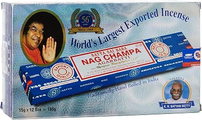 GeoFossils Satya Nag Champa Incense Sticks 15g - Special 12 Pack