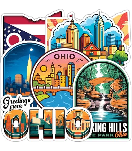 Ohio State Shape Vinyl Decal - 5 Inch, Car Window, Laptop Sticker, Made In USA