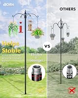 iBorn Bird Feeder Hanging Station 87Inch Heavy Duty Pole with 4 Hooks view 5
