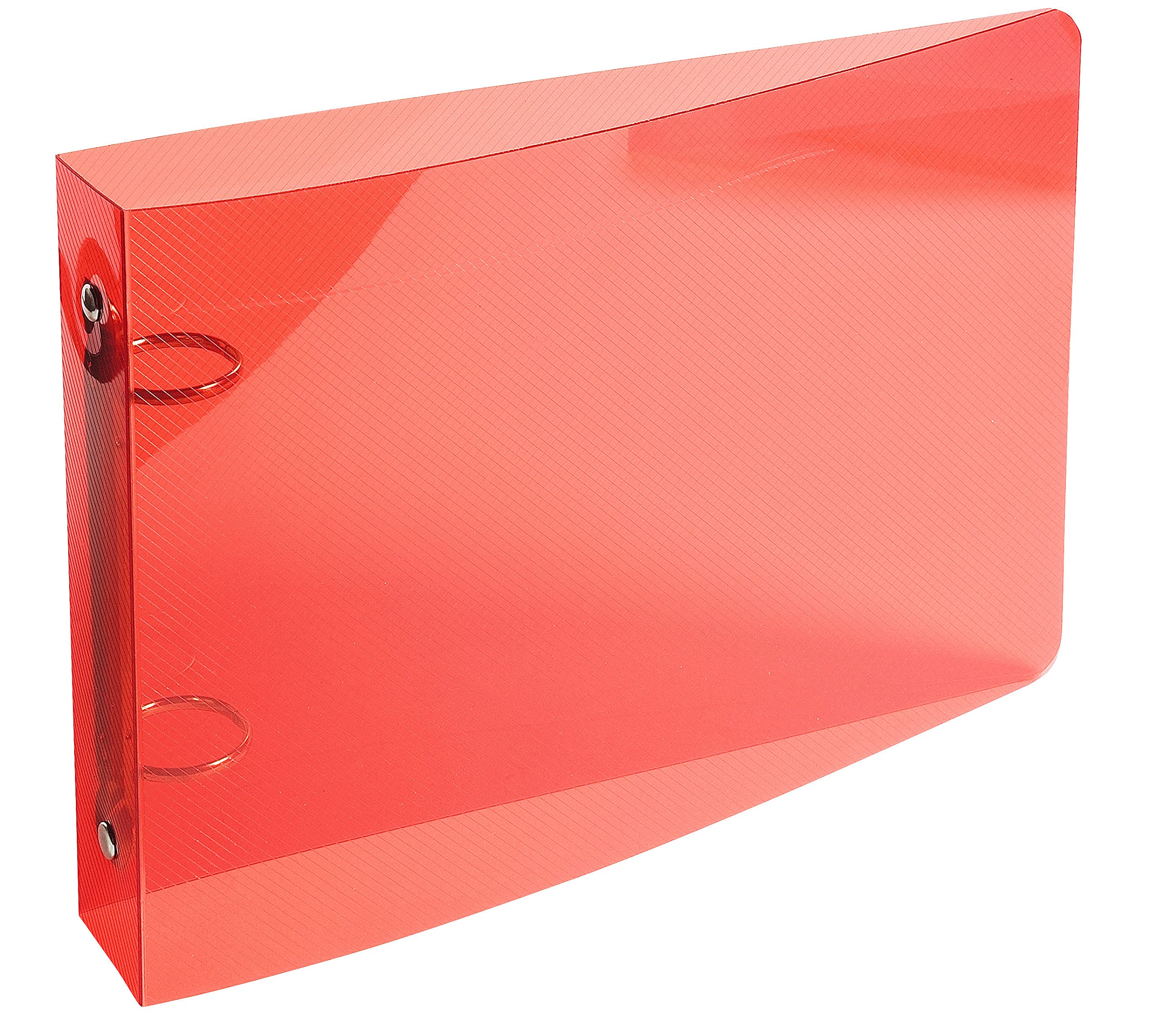 Exacompta - Ref. 51090E - Semi-rigid PP binder for index cards - 2 round rings, diameter 25 mm - Spine 35 mm - External dimensions: 14 x 18 cm - 5 random colors