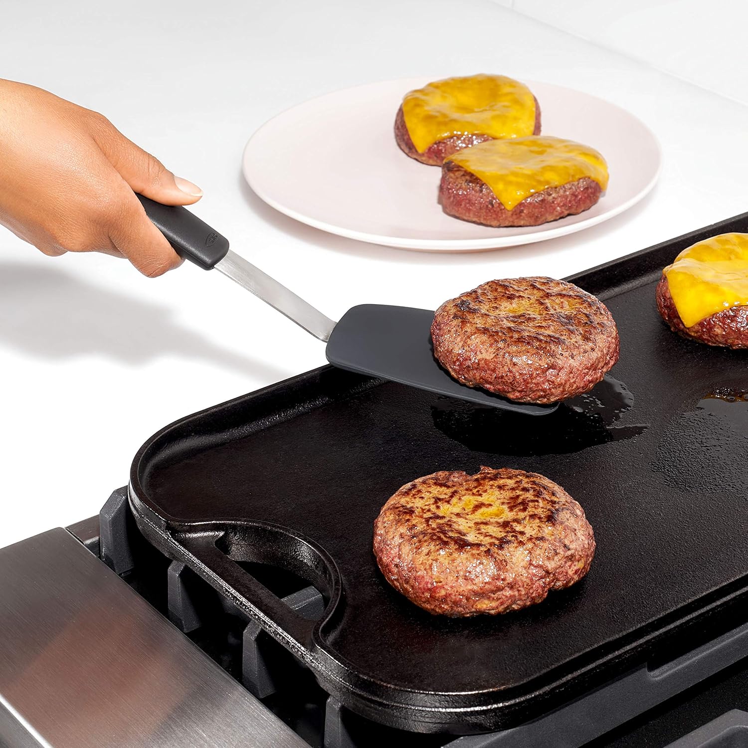 Paletta OXO Good Grips In Acciaio Inossidabile – Ideale Per Hamburger, Frittelle E Omelette – Design Ergonomico E Lavabile In Lavastoviglie - 3
