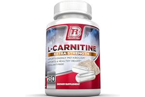 BRI NUTRITION BRI L-Carnitine - 1000mg Premium Quality L Carnitine Amino Acid | Stimulant Free Metabolism Booster for Athletic Performance, Stamina and Heart Health - 180 Vegetable Cellulose Capsules
