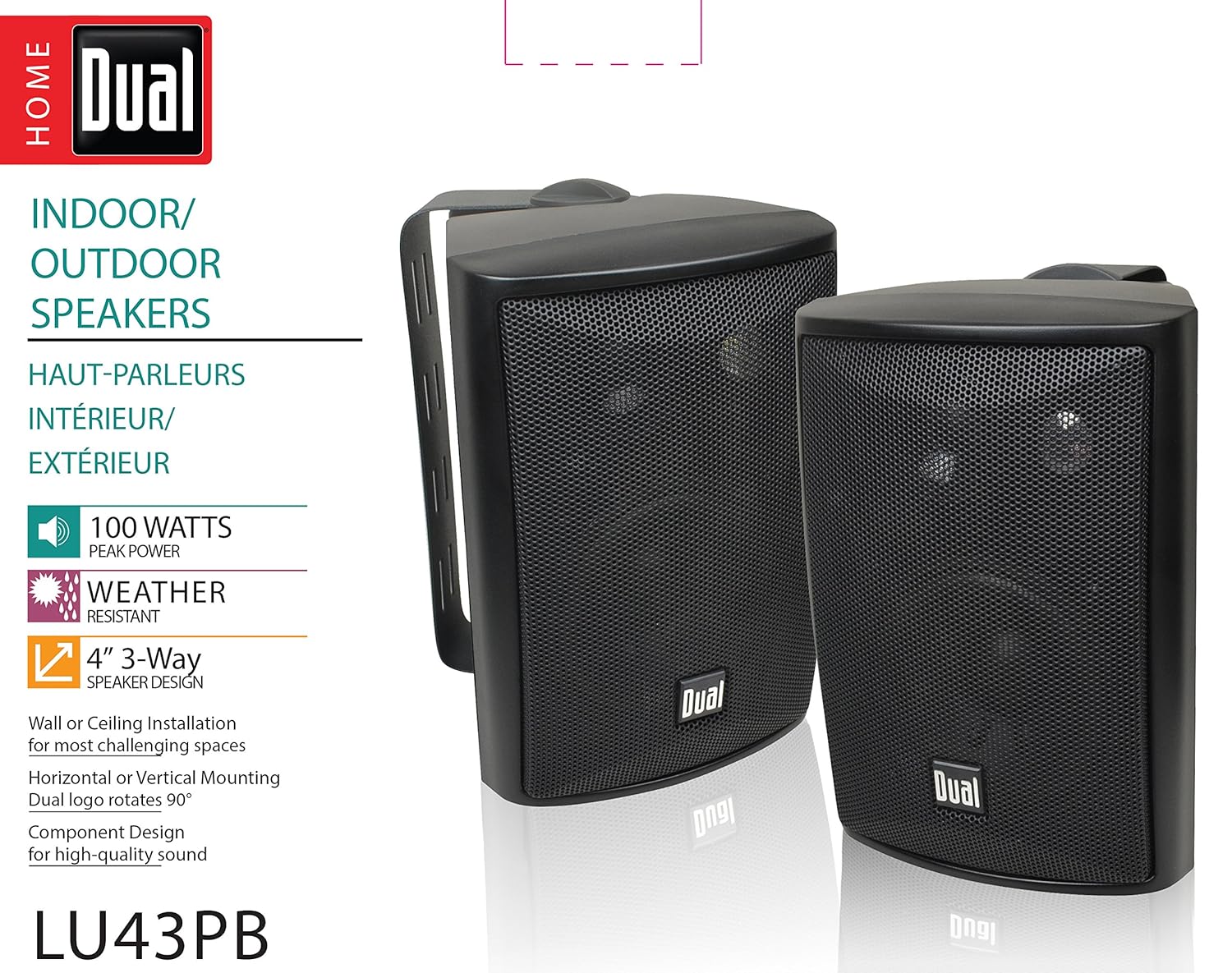 dual indoor outdoor speakers