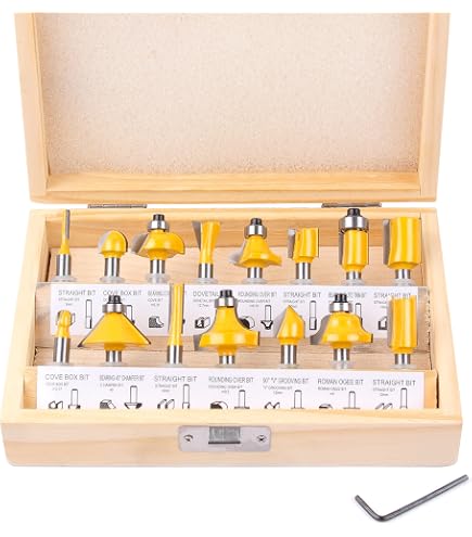 Kit Fraises à Défoncer Draper 89993 – 4 Fraises Extra-longues TCT Pour Stratifié épais (cuisine, Bricolage)