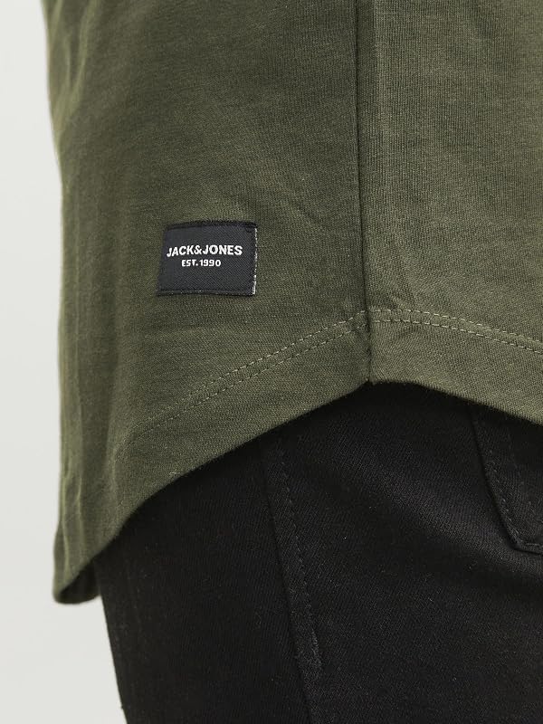 JJENOA TEE O-NECK LS NOOS, T-Shirt Uomo, Verde (Forest Night Fit:Relaxed), XL