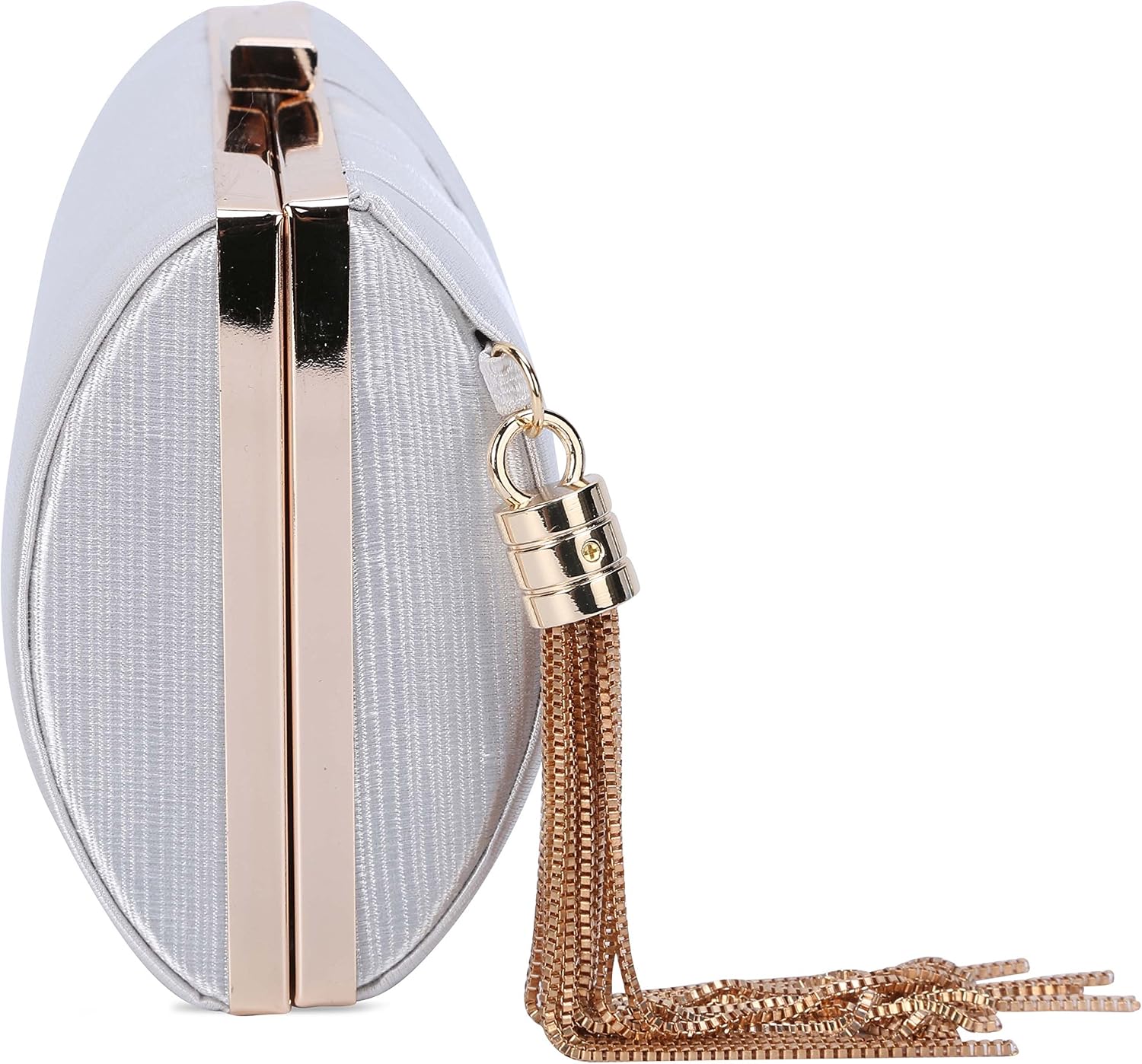 SYMALL Women Handbag with Fringes Tassels Elegant Evening Bag for Women Wedding Party Evening Bridal Bag Vintage Retro Silk 17cm * 7cm * 10cm - Image 4