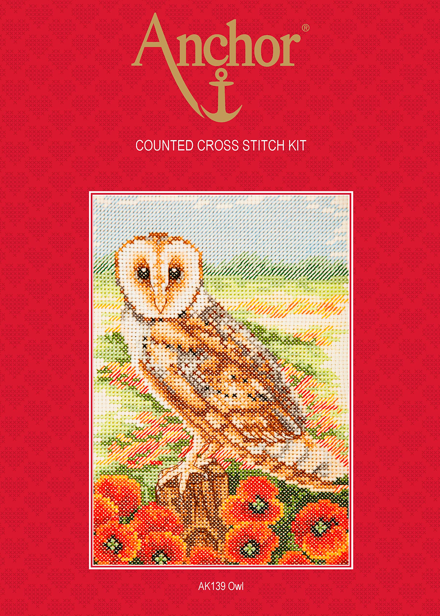 Anchor Counted Cross Stitch Kit: Essentials: Owl, Multi-Colour, 23 x 16cm