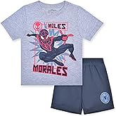 Marvel Spider-Man Miles Morales Boys 2 Piece T-Shirt and Shorts Set for Toddlers and Big Kids
