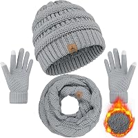 URATOT 4 Pack Winter Knitted Set Thick Knitted Beanie Hat  display picture 1