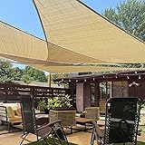 LOVE STORY 12' x 12' x 17' Right Triangle Sun Shade Sails Patio Sunshade Garden Canopy Shade Fabric for Outdoor, Sand