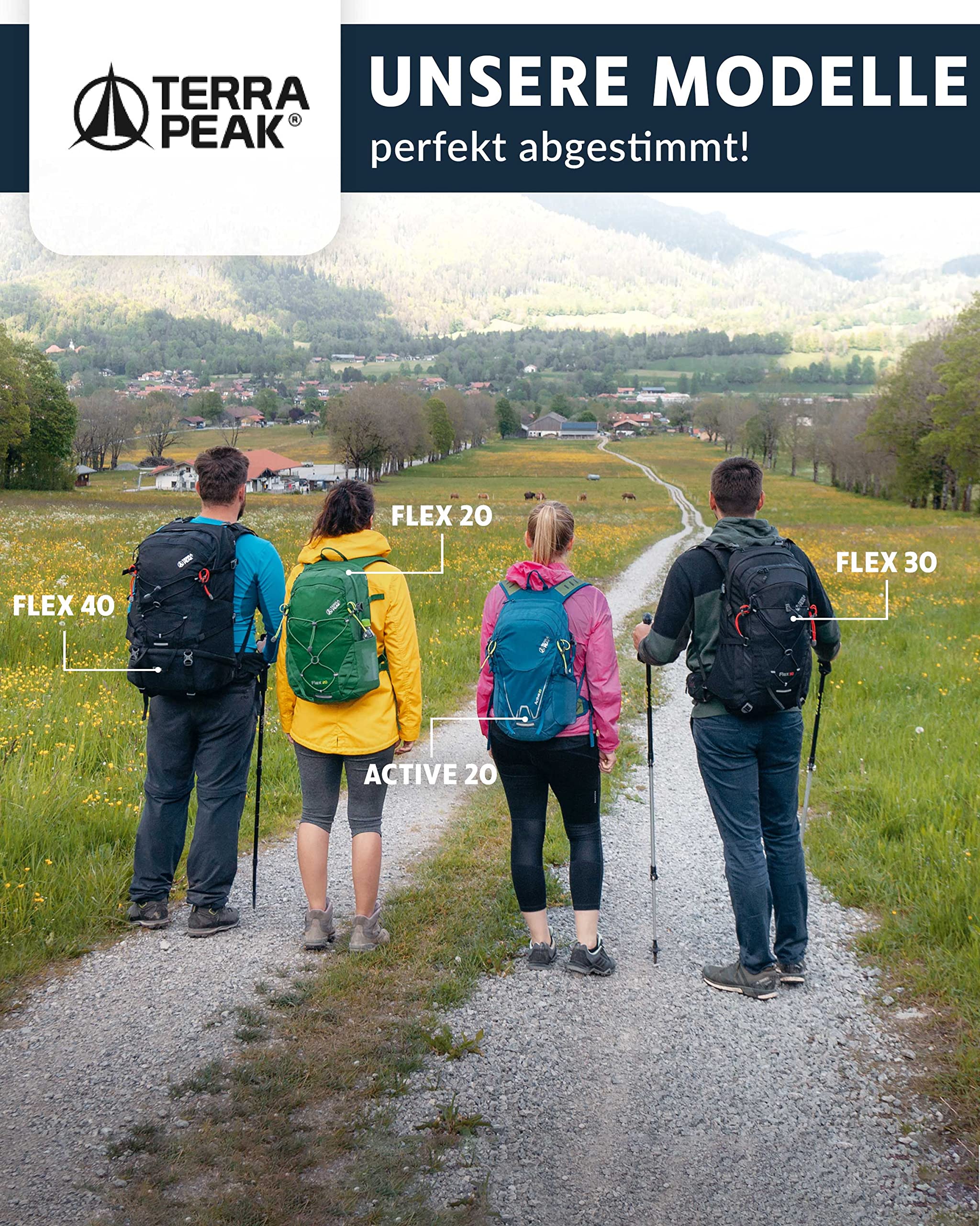 Terra Peak® Premium Wanderrucksack 20L ACTIVE 20 Damen Herren & Erwachsene klein grau - Trekking-Rucksack zum Wandern - Daypack Rucksack & Tagesrucksack wasserdicht mit Laptop-Fach & Trinksystem 7