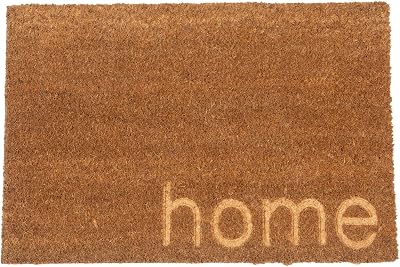 Nicola Spring Coir Door Mat 60 x 40cm Embossed Home Non Slip Backing
