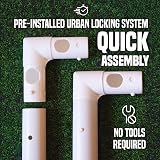 Football Flick 6x4ft Garden Goal 70mm PVC Posts 2 Year Warranty White view 8