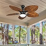 YITAHOME 52" Tropical Ceiling Fan with Light