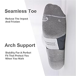 CelerSport 6 Pack Men's Running Ankle Socks with