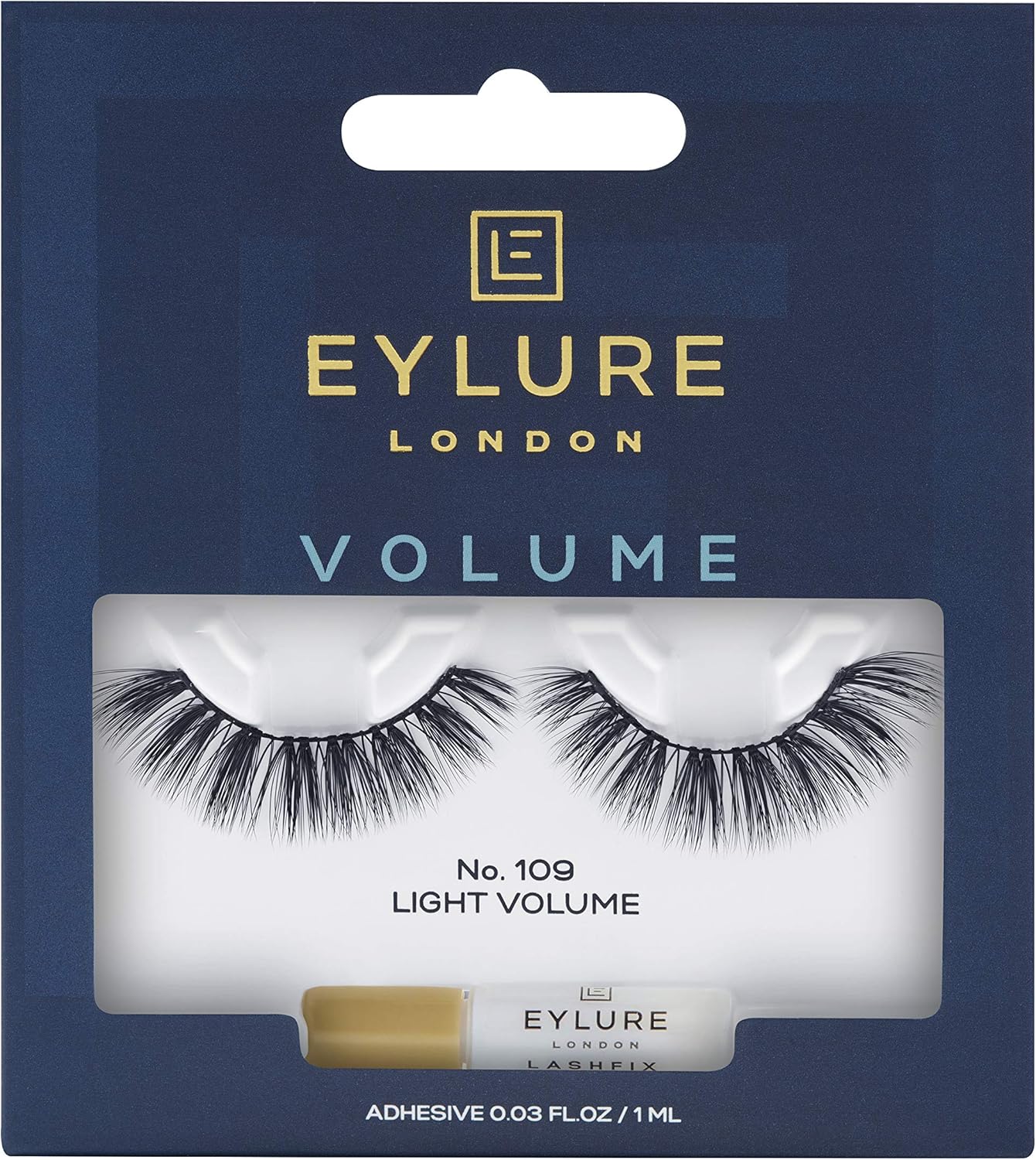 Eylure Volume Lashes - No. 109 (packaging may vary), Black, 2 count (Pack of 1)