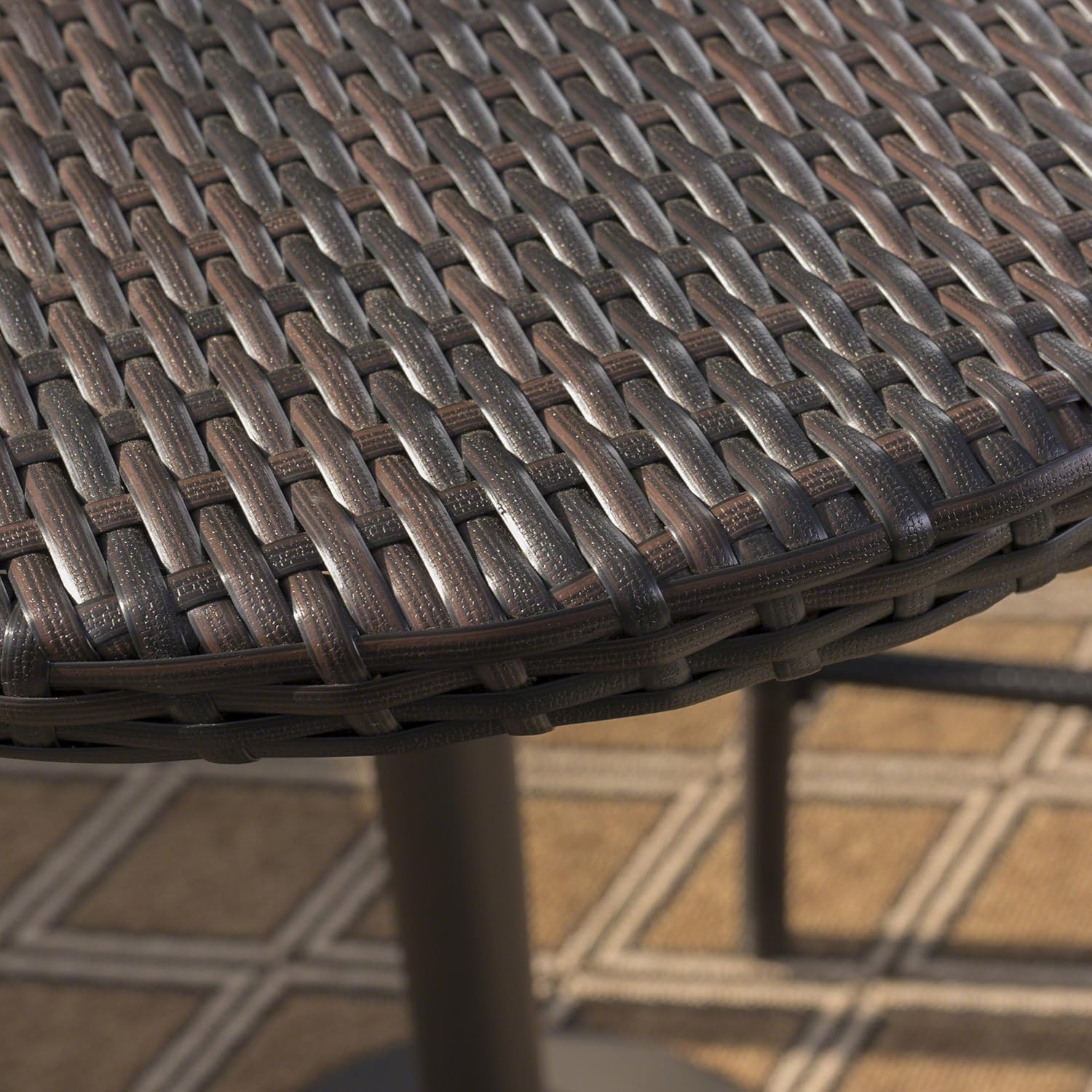 Christopher Knight Home Dominic Outdoor 26" Wicker Round Bar Table, Multibrown: Garden & Outdoor