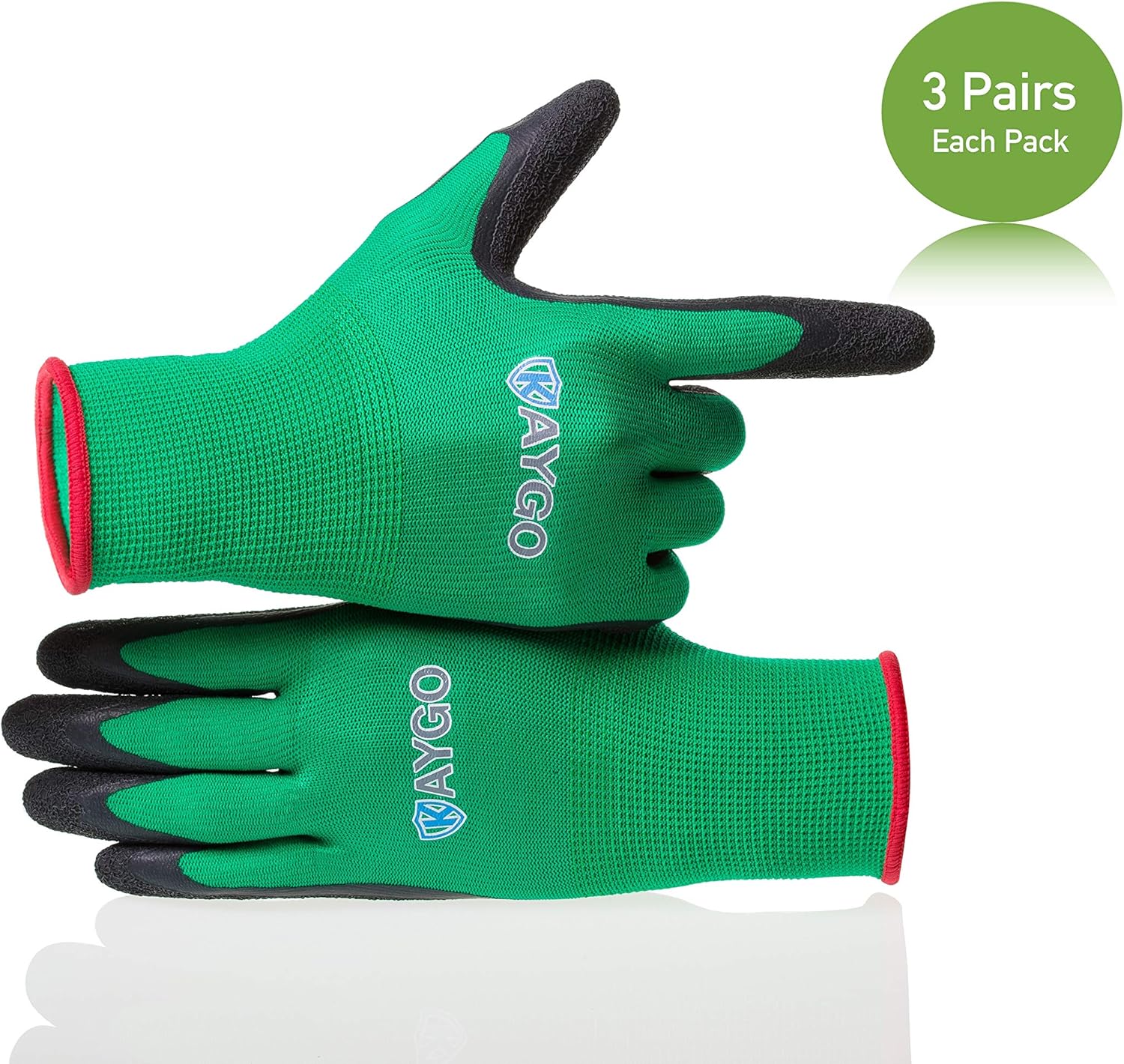 Gardening Gloves for Women and Men - 3 Pairs Breathable Latex Textured Coated Garden Gloves, KAYGO KG13LC, Working Gloves for Digging Planting, Yard work, Fishing, Home Improvement : Garden & Outdoor