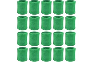 PAYANWIN 10 Pairs Sports Wristbands, Wrist Sweatbands for Men & Women, Stretchy & Sweat Absorbing Cotton Terry,Perfect for Basketball, Football, Tennis, Soccer, Running & Working Out