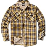 Puwasa Women's Fleece Flannel Jacket Cotton Plaid Button Down Shirts Jacket Sherpa Lined Plaid Jackets for Women