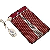 MediCrystal Infrared Heat Amethyst Tourmaline Mini Mat - 32" L x 20" W - Natural Crystals - Adjustable FIR Heating 86°-158°F - Deep Warming Hot Stone Pad - for Back Health - Original Manufacturer