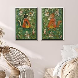 MUDECOR Framed Canvas Print Wall Art Set Whimsical