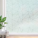 Beautysaid Window Film Privacy Frosted Triangular Pattern 90x200cm