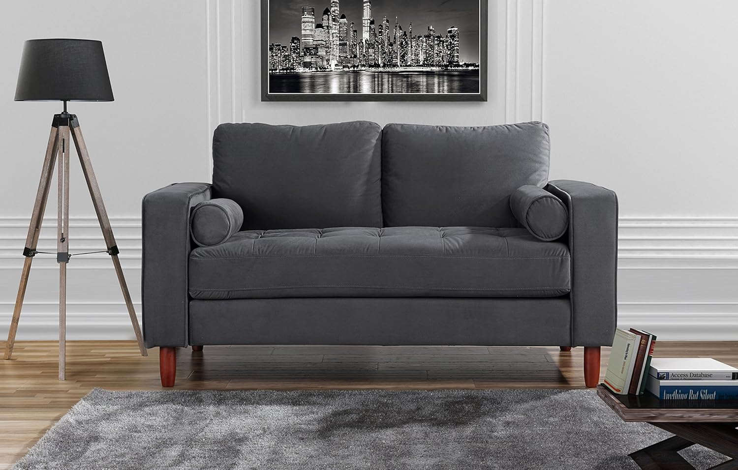 Amazon Com Divano Roma Furniture Couch For Living Room Tufted