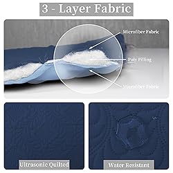 Easy-Going Twin Size Reversible Quilt Set with 1