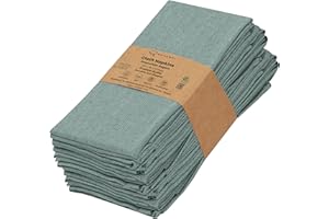Ruvanti Cloth Napkins Set of 12, 18x18 Reusable Napkins Cloth Washable, Soft & Durable Table Napkin, Poly Cotton Fabric Dinne