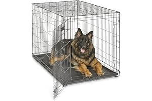 MidWest Homes for Pets Single Door iCrate 121.92cm Long Dog Crate, Includes Leak-Proof Pan, Floor Protecting Feet, Divider Pa