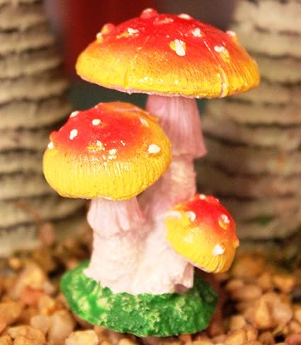 Wonderland 2 inches Mushroom Decoration (Terrarium, Home, Garden Decor, Gifting)
