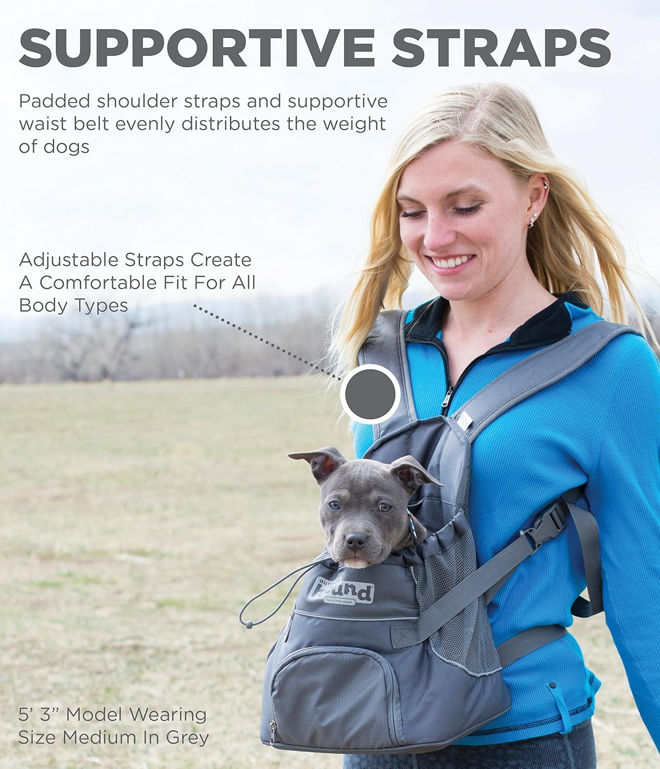 Outward Hound PoochPouch Dog Front Carrier, Medium, Blue : Pet Carrier Backpacks : Pet Supplies