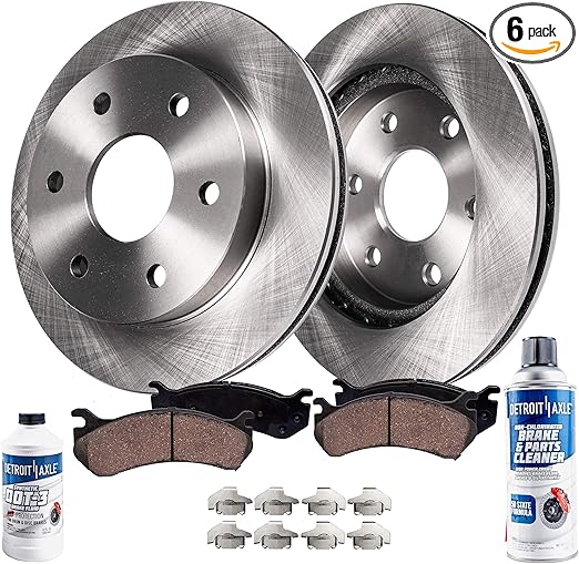 Front Rear Disc Brake Rotors And Ceramic Pads Kit For Chevrolet
