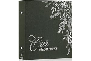 Lanpn Photo Albums 4x6 1000 Pockets Slip in, OURMEMORIES Extra Big Large Capacity Linen Hardcover Photobook Photo Book Holds 1000 Vertical horizontal Photos (Green)