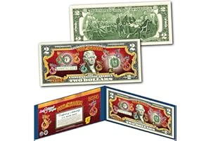 MERRICK MINT 2024 Chinese Lunar New Year of The Dragon $2 Polychromatic 8 Colorized Dragons Uncirculated Two Dollar Bill Special Edition in Collectible Blue Display Folio