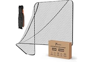 TUBAGOU Lacrosse Net Replacement, Heavy Duty 4/5/6mm Lacrosse Goal Net from 1000D High-Strength Polyester, Black & White Lacrosse Net for 6’x6’x7’ Goals