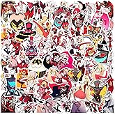50PCS Hazbin Cartoon Hotel Stickers for Water Bottles Laptop Luggage, Cute Stickers for Adults Teens Waterproof Vinyl Decals (HH)