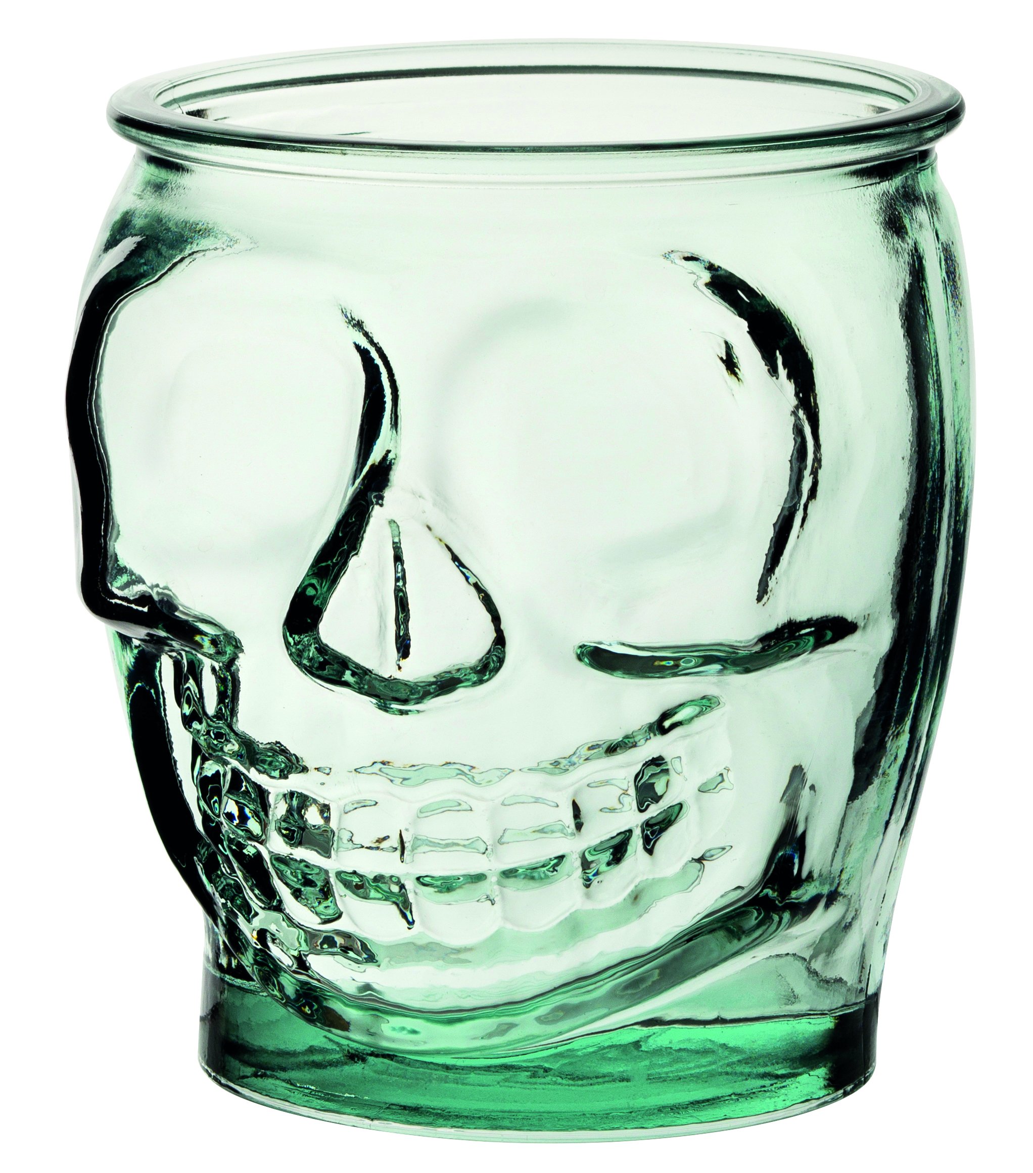 Utopia Glass Skull Jar 16oz / 470ml - Pack of 6 - Halloween Themed Cocktail Glass