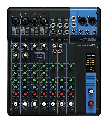 Yamaha MG10 10-Input Stereo Mixer , Black