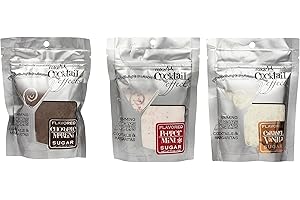rokz Winter Cocktail Sugars - drink rimmers in Peppermint, Chocolate & Caramel Vanilla, 3 pk