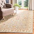 SAFAVIEH Antiquity Collection 5' x 8' Grey Blue / Beige AT822A Handmade Traditional Oriental Premium Wool Area Rug