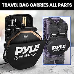 Pyle 12” Practice Pad Set with Snare Stand-Double