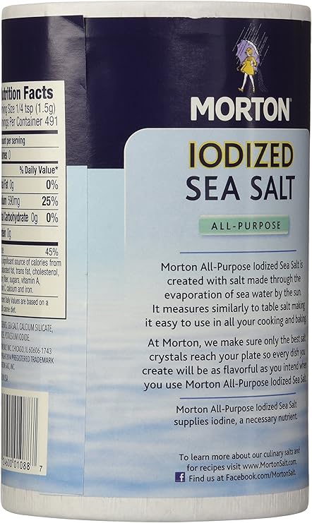 Morton Salt Iodized Sea Salt 26 Oz 2 Pk By Morton Salt Amazon Ca Grocery