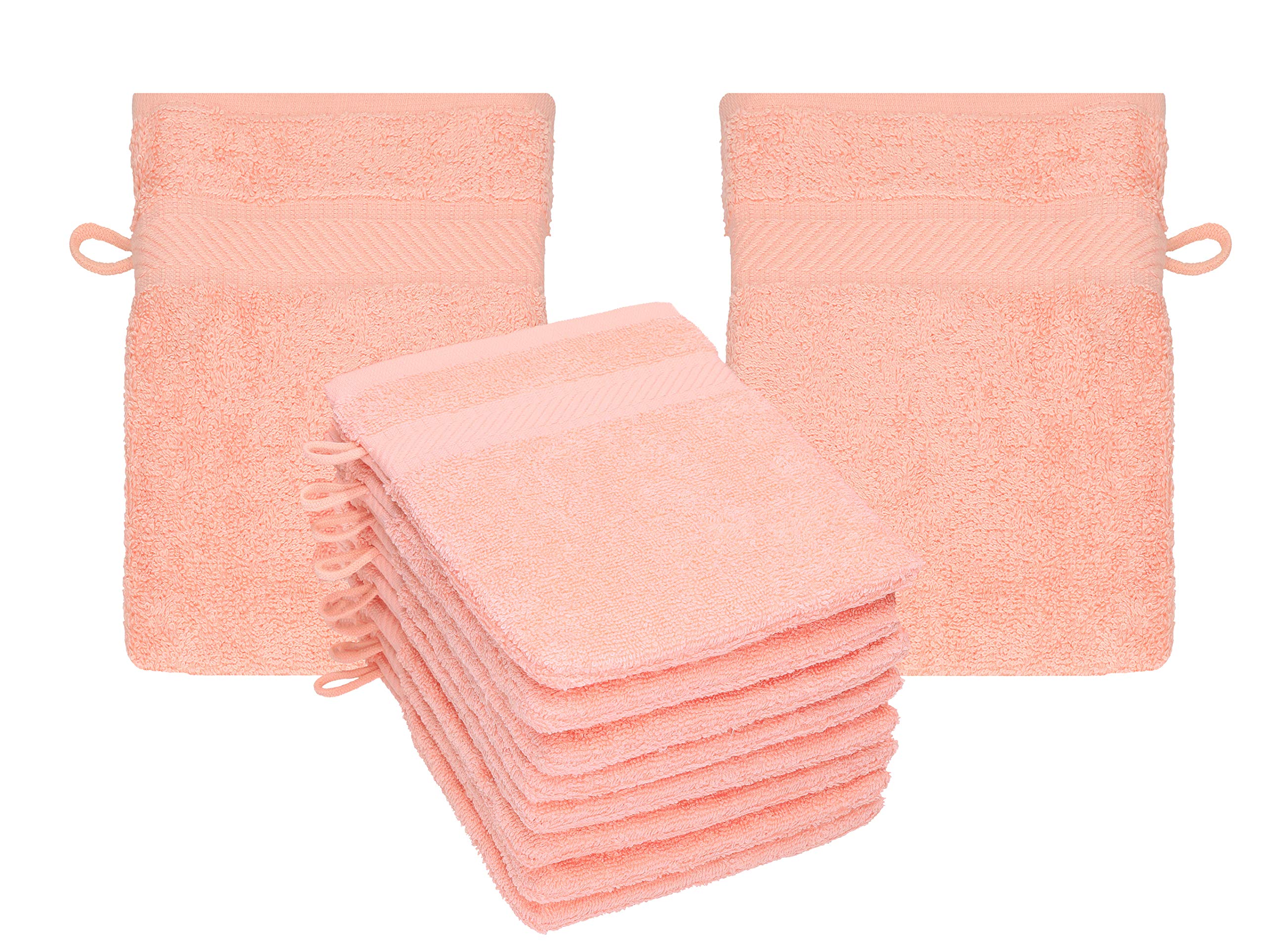 Betz 10 Piece Wash Mitt Set PALERMO 100% Cotton Size: 16 x 21 cm color apricot — image 1