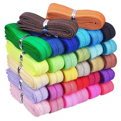 32 Yards Ribbon Elastic Foldover Elastics Stretch Hair Ties