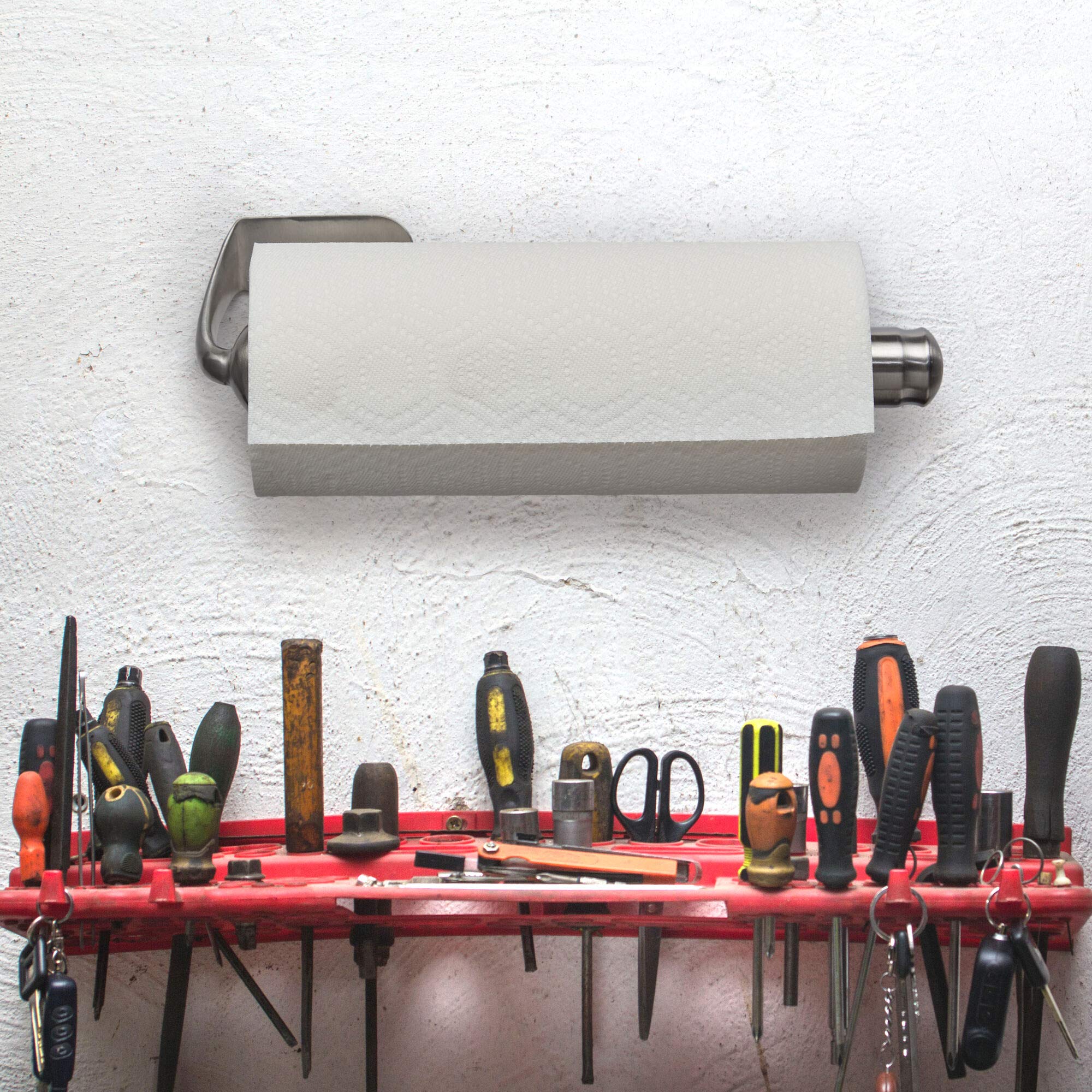 (Stainless Steel) - Kamenstein Perfect Tear Wall Mount Paper Towel Holder, Stainless Steel