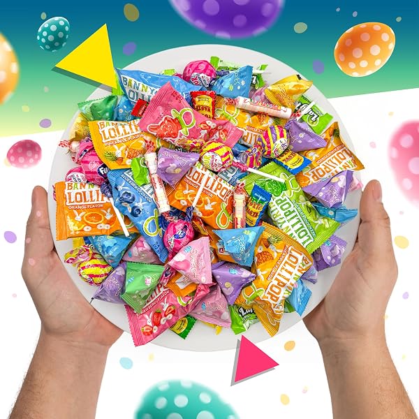 EASTER CANDY | 2 POUND BAG | EASTER CANDY INDIVIDUALLY WRAPPED | CANDY FOR EASTER EGGS | LOLLIPOPS, BUNNY RINGS, TAFFIES, DUCKS, CHICKS AND BUNNIES | PARTY FAVORS